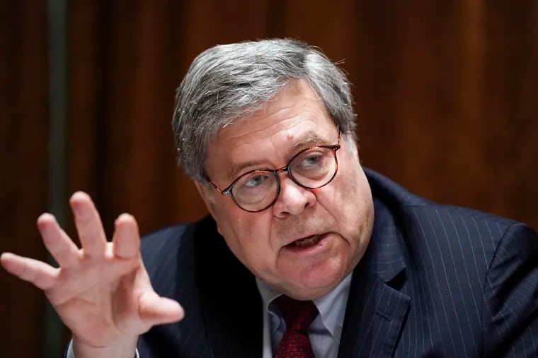 Attorney General William Barr speaks during a roundtable.