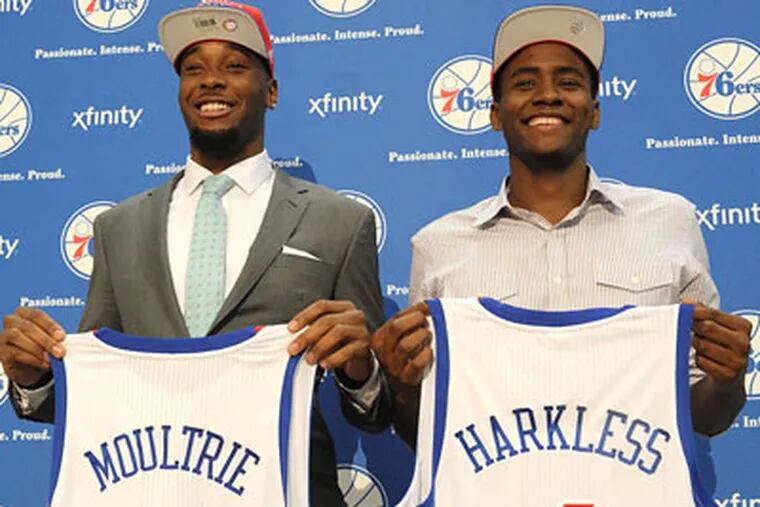 Arnett Moultrie and Maurice Harkless will head to 10 or so Sixers events before camp opens. (Clem Murray/Staff Photographer)