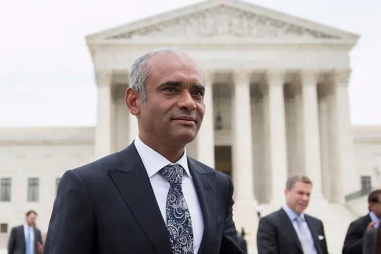 Chet Kanojia's Aereo Inc. streams TV signals over the Internet to its subscribers without compensating the networks. Broadcast networks say that violates copyright law, and their case is now before the U.S. Supreme Court. (Bloomberg photo)