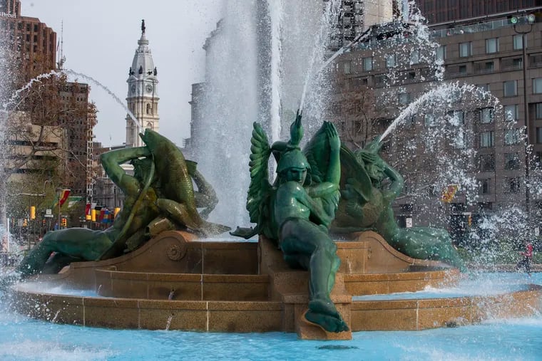 Alexander Stirling Calder is responsible for the "Swann Memorial Fountain" at Logan Circle.