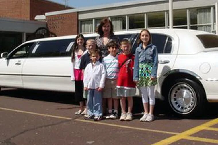 Six winners in the Race for Education won a limousine ride to a Friendly&#0039;s in Doylestown.