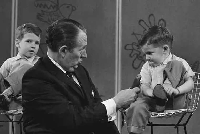 Art Linkletter (above) in October at a benefit for the St. Jude Children's Research Hospital in Los Angeles. At right, Linkletter in 1962, hosting his TV series &quot;House Party.&quot;
