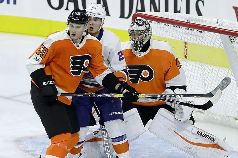 Flyers defenseman Samuel Morin will play his first game of the season on Sunday night.