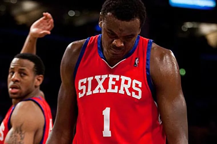 The Sixers traded Samuel Dalembert to the Sacramento Kings for Andres Nocioni and Spencer Hawes. (AP file photo / Jeff Lewis)