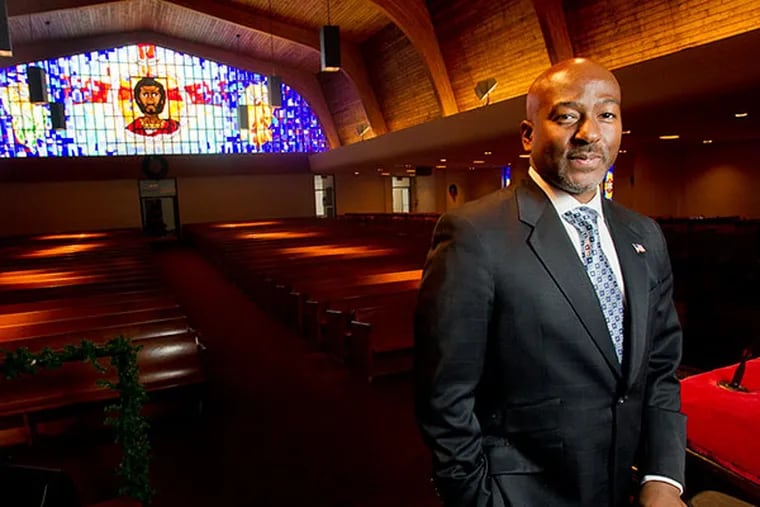 Rev. Kevin Johnson is the pastor of Bright Hope Baptist Church at N. 12th and Cecil B. Moore. ( ALEJANDRO A. ALVAREZ / STAFF PHOTOGRAPHER )