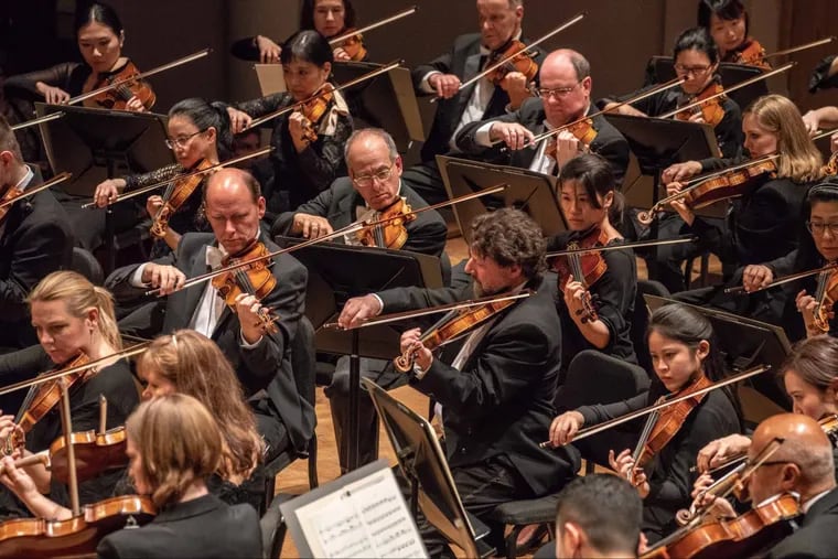 Philadelphia Orchestra musicians performing in Brussels Thursday.