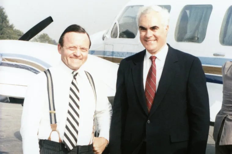 Mr. Elliott (left) was friends and worked closely with former Pennsylvania Gov. Bob Casey.