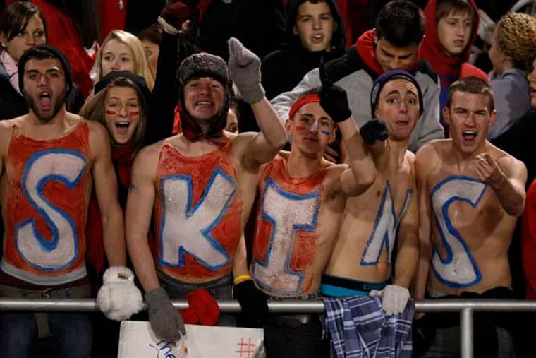 In this file photo, Neshaminy Redskins fans cheer on their team.