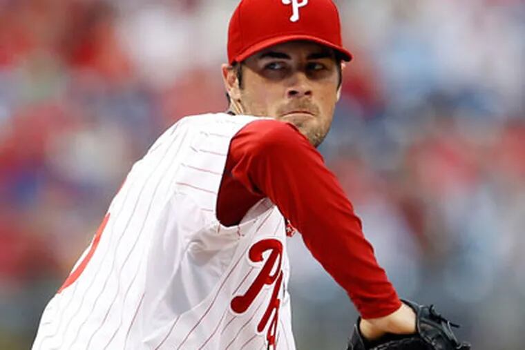 Pitcher Cole Hamels will be a free agent at the end of the 2012 season. (Yong Kim / Staff Photographer)