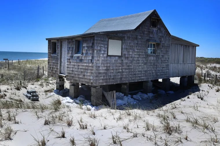 Judge Richard Hartshorne's summer getaway cottage, known by locals as "the Judge's Shack," located on the dunes at Island Beach State Park in Seaside Park, N,J.