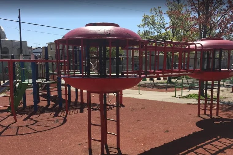 An image taken from Google Maps of the East Poplar Playground in North Philadelphia.