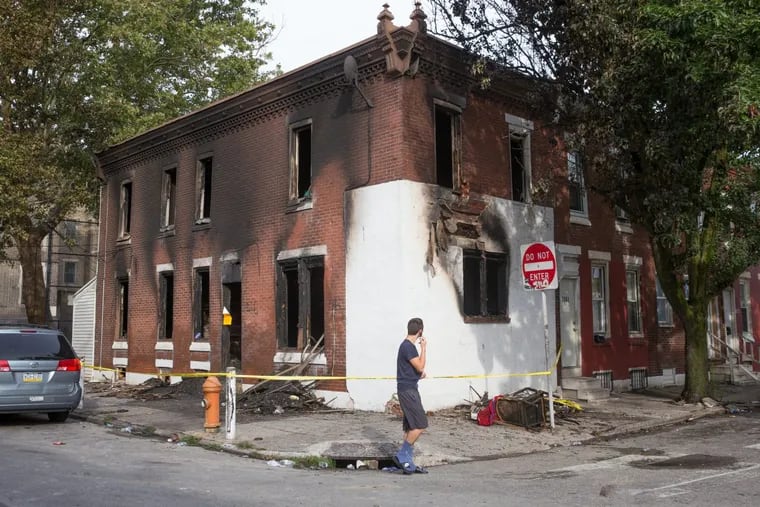 The scene of a fatal Aug. 7 fire at 1866 E. Clementine St. in Kensington.