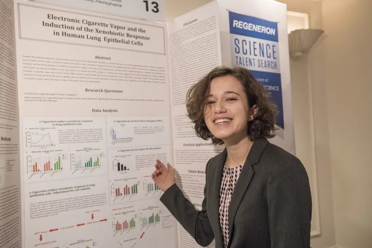 Natalia Orlovsky, a senior at Garnet Valley High School in Glen Mills, won $175,000 in a national science contest for her study of the effects of vaping