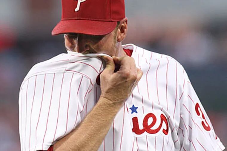 The Phillies are in a wait-and-see mode with Roy Halladay, 35-years-old. (Ron Cortes/Staff Photographer)
