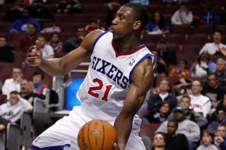 Thaddeus Young signed a five-year extension with the Sixers worth about $42 million. (Yong Kim/Staff Photographer)