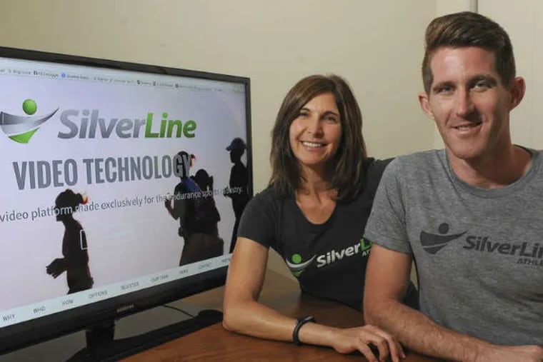Silverline Global Inc. cofounders Jayme Anne Goldberg and Holden Comeau provide a digital advertising platform for endurance race coordinators. (Clem Murray / Staff Photographer)