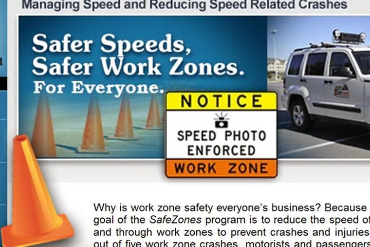 A Maryland website explains use of speed cameras in work zones. A
legislator cited Maryland’s camera program as a possible model.