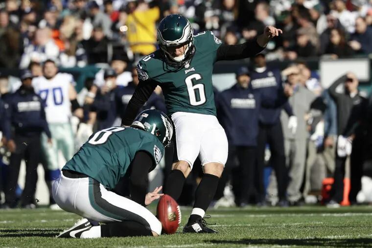 Eagles kicker Caleb Sturgis was one of the best in the NFL, both in field goals and in kickoffs.