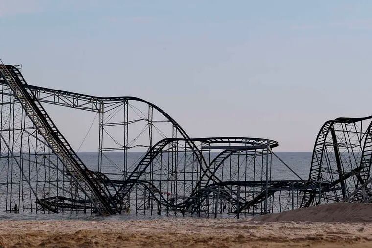 Demolition is set to begin Tuesday, May 14, 2013, for the roller coaster that has become a symbol of Hurricane Sandy's damage at the Jersey Shore.