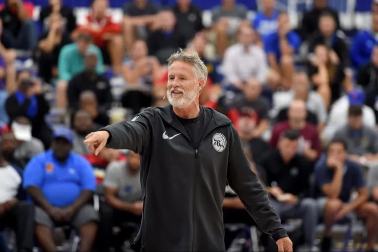 Coach Brett Brown has playoff aspirations for the Sixers this season.