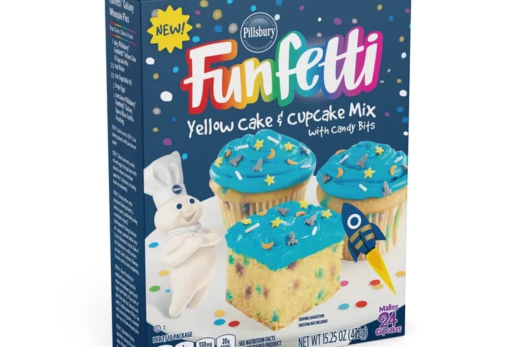 Pillsbury's Funfetti Galaxy cake mix.