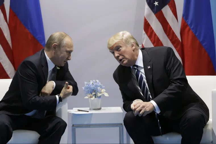 President Donald Trump meets with Russian President Vladimir Putin at the G20 Summit in Hamburg in July 2017.