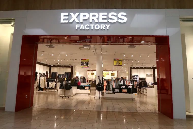 Express is set to close more than 100 locations, including several in the Philadelphia area, as it files for Chapter 11 bankruptcy.