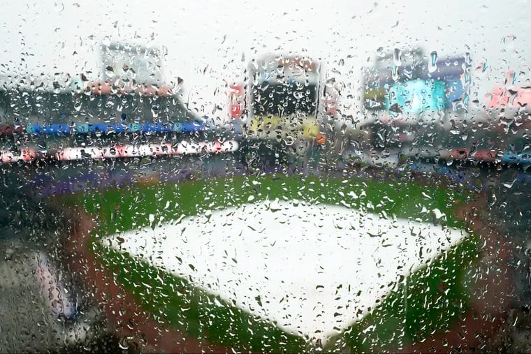 Monday's Phillies-Mets game in New York was also postponed because of rain.