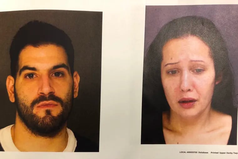Joseph Milano, 31, and Lauren Semanyk, 34, of Upper Darby, Pa. are charged in the fentanyl overdose death of their 10-month-old daughter, Angelina Milano, on April 16, 2018.