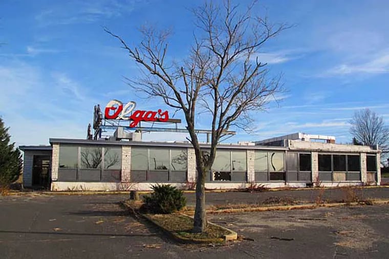 The closed Olga's Diner is on the list. &quot;Eminent domain may be a tool,&quot; an official said. DAVID O'REILLY / Staff