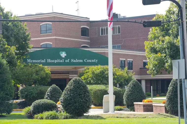 Exterior view of Memorial Hospital of Salem County.