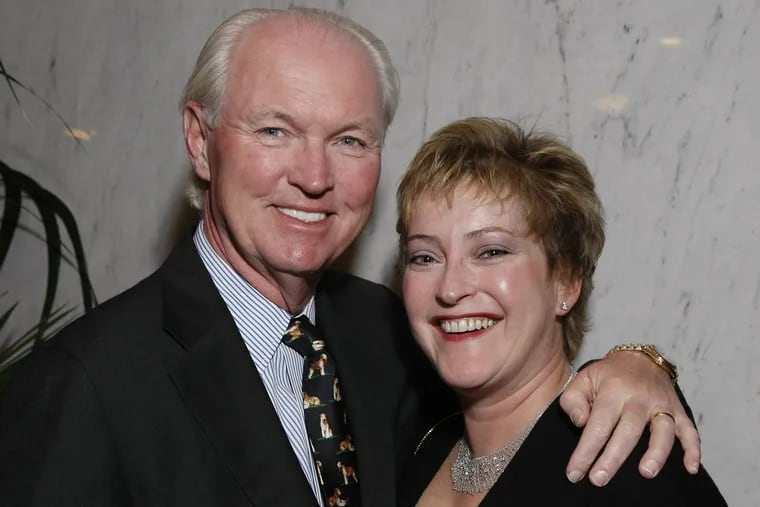 Mrs. White and her husband, John, beam with delight as they cochair the SPCA's 2010 Good Dog Gala in Philadelphia.