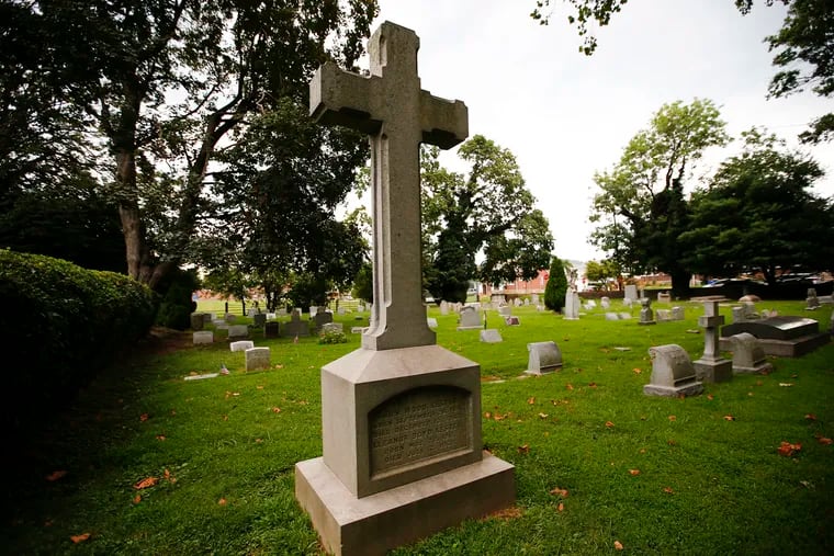 A headstone at a graveyard in Northeast Philadelphia is shown in this file photo from 2019.