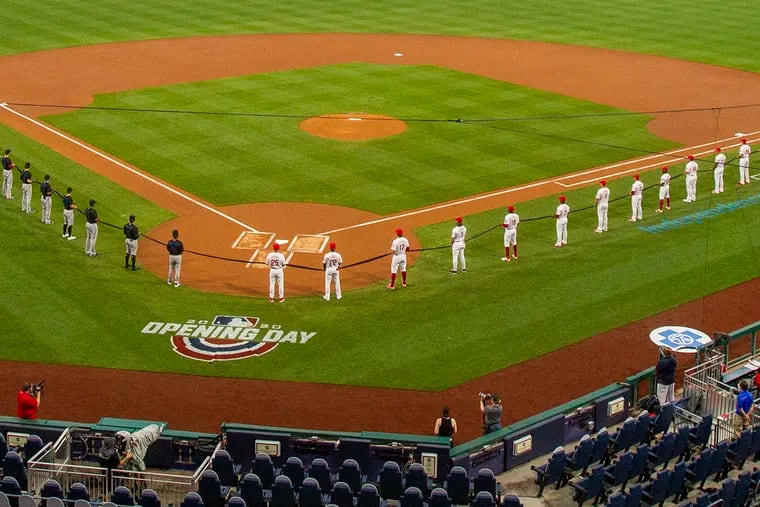 The Phillies had opening day July 24 against the Miami Marlins at Citizens Bank Park. Following an unplanned seven-day layoff they will have re-opening day Monday night against the New York Yankees at Yankee Stadium.