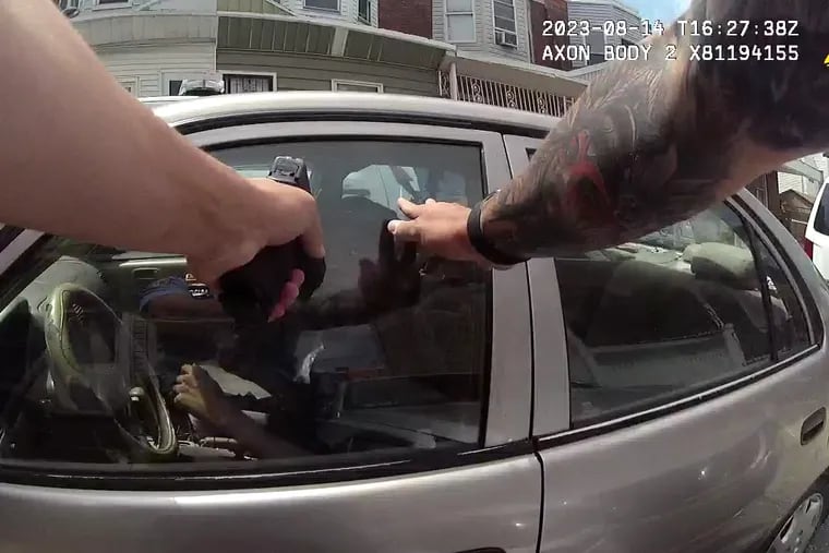 Image taken from the body camera video footage of Philadelphia Police Officer Mark Dial during the fatal shooting of Eddie Irizarry on Aug. 14. The family of Eddie Irizarry asked for the public release of the footage.