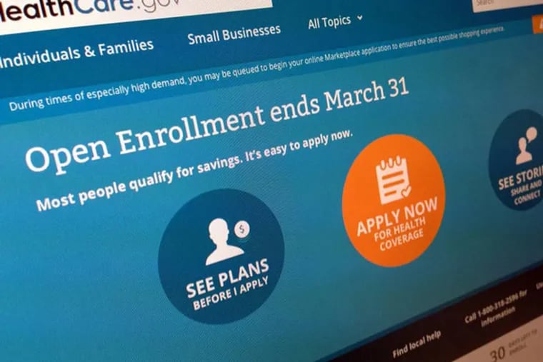 This March 1, 2014, photo shows part of the website for HealthCare.gov as photographed in Washington. Sick of hearing about the health care law? Plenty of people have tuned out after all the political jabber and website woes. Now is the time to tune back in, before itâ€™s too late. The big deadline is coming March 31. (AP Photo/Jon Elswick)