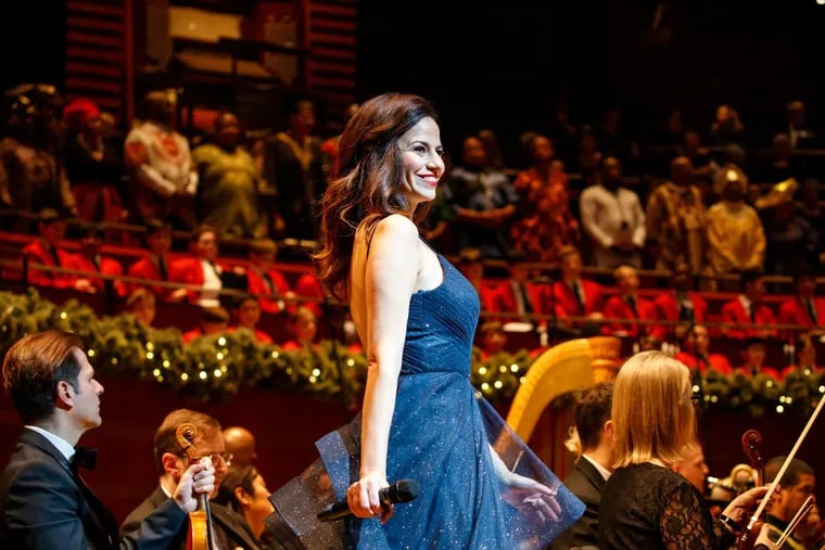 Mandy Gonzalez at the 2019 Philly Pops Christmas spectacular.