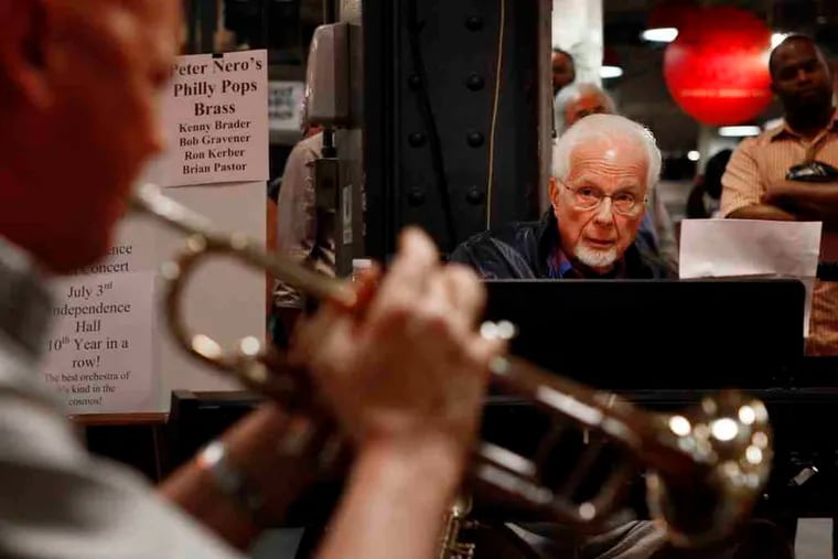 The late Peter Nero at Reading Terminal Market with trumpeter Bob Gravner in 2011. He was the founding musical director of the Philly Pops.