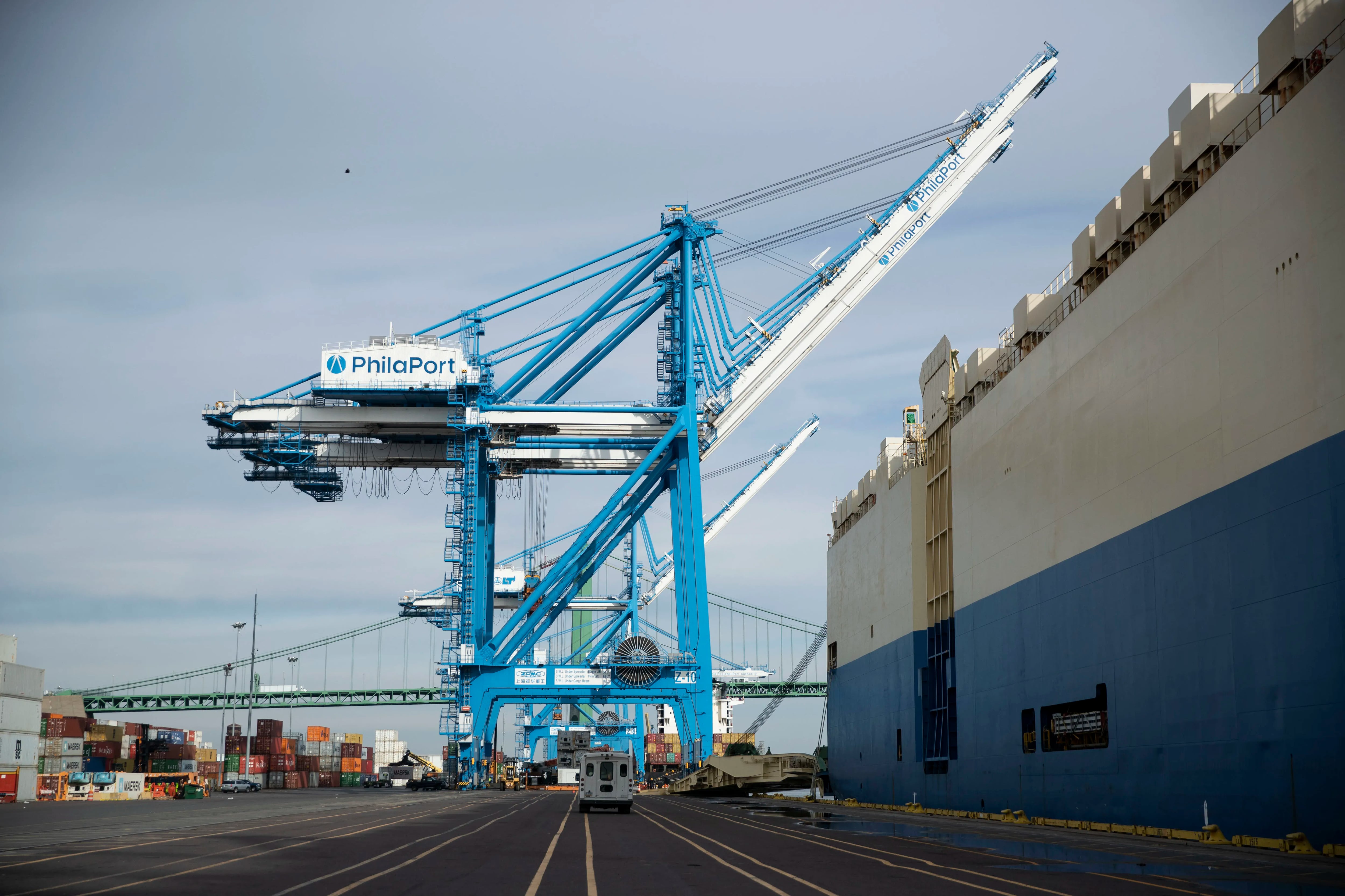 Cranes at the Packer Avenue Marine Terminal on Dec. 7, 2021.