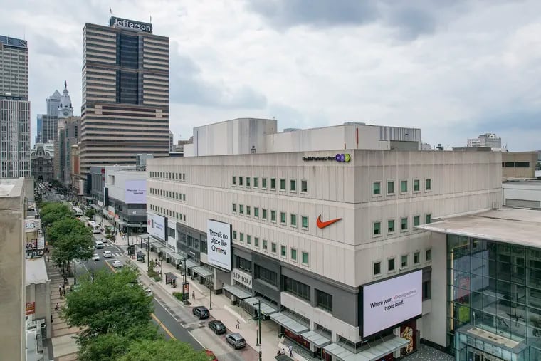 A view of Market Street and the Fashion District from Ninth Street in Philadelphia is photographed on Wednesday, July 27, 2022.