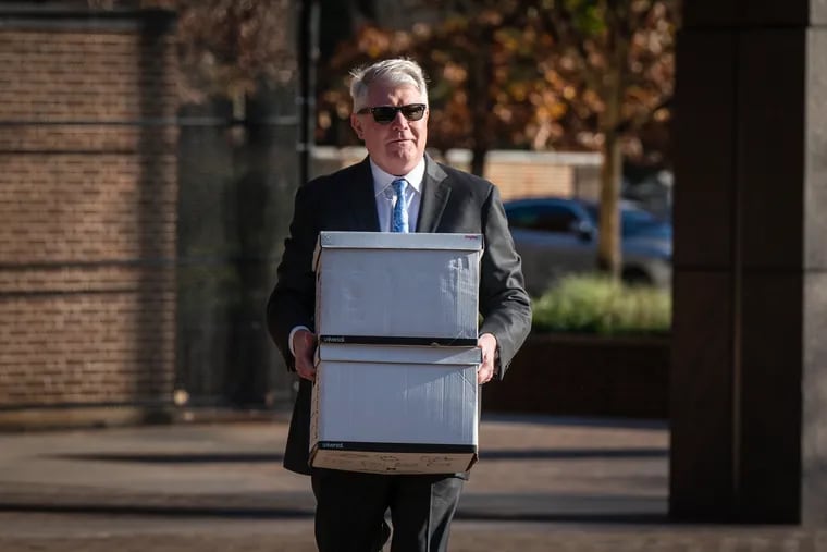 John Dougherty, former leader of Local 98 of the International Brotherhood of Electrical Workers, arriving at the federal courthouse in Center City on Nov. 6.