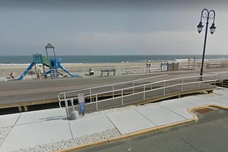 Belmar Beach, the location of two recent drownings.