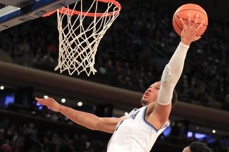 Jalen Brunson scores in the Big East Tournament championship game at Madison Square Garden on March 10.