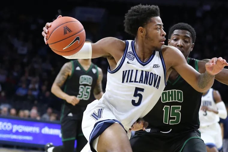 Villanova's Justin Moore drives against Ohio's Lunden McDay in the first half.