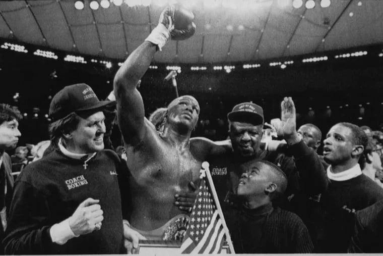Buster Douglas (above) pulled off the greatest upset in boxing history when he knocked out Mike Tyson