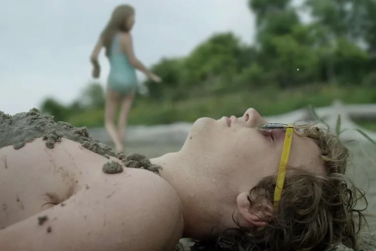 “Take Me to the River,” with Logan Miller (amid mud) and Ursula Parker, is an unsettling, meandering story in which too little is explained.