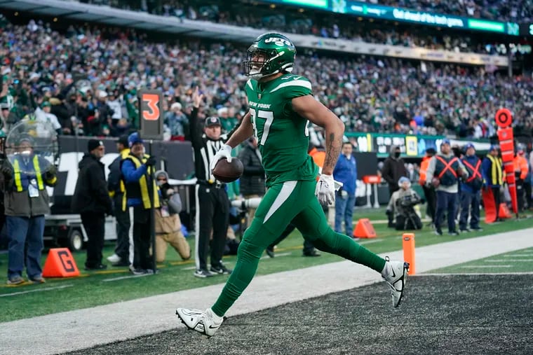 Tight end C.J. Uzomah has 16 career receiving touchdowns in nine NFL seasons, including the last two with the New York Jets.