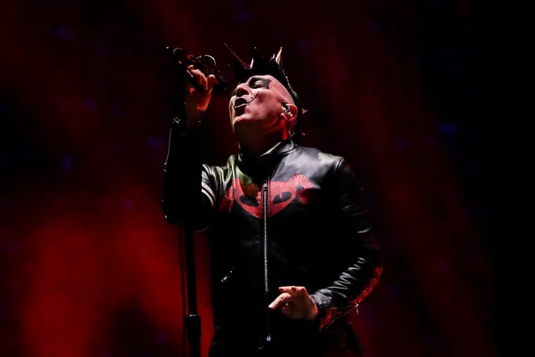 Tool lead vocals Maynard James Keenan performs at the Wells Fargo Center in South Philadelphia on Monday, November 18, 2019.