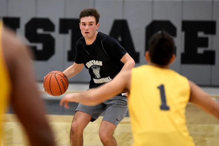 Bishop Eustace senior Matt Kempter is back on the court after missing most of last season with a broken wrist.