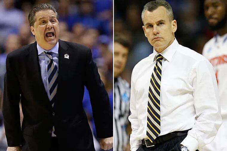 Kentucky head coach John Calipari and Florida head coach Billy Donovan. (Michael Conroy/AP) (John Bazemore/AP)